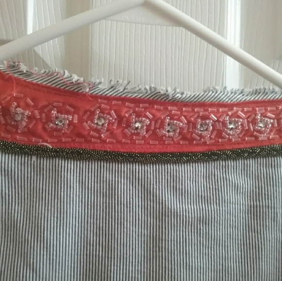 Vintage Free People Beaded Pin Stripe Jacket - Picture 5 of 13